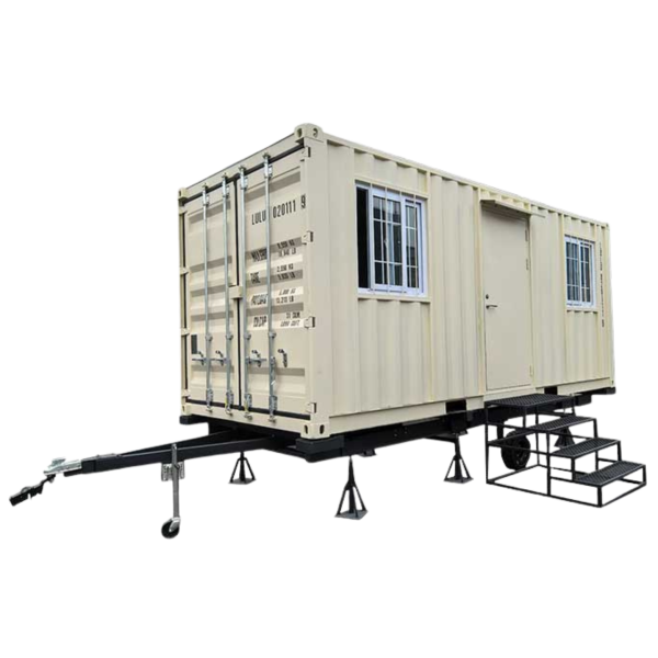 Tiny House sobre Ruedas de 20 Pies – Oficina en Contenedor Marítimo