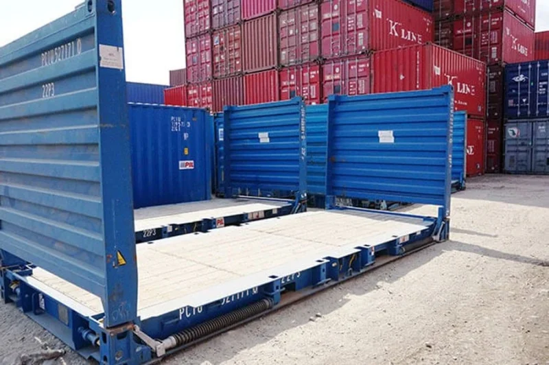 20FT Used Flat Rack Shipping Container – Cargo-Worthy for Oversized ...